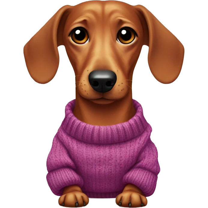 dachshund in a sweater emoji