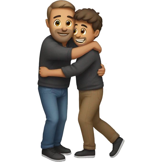 Hugging dad emoji