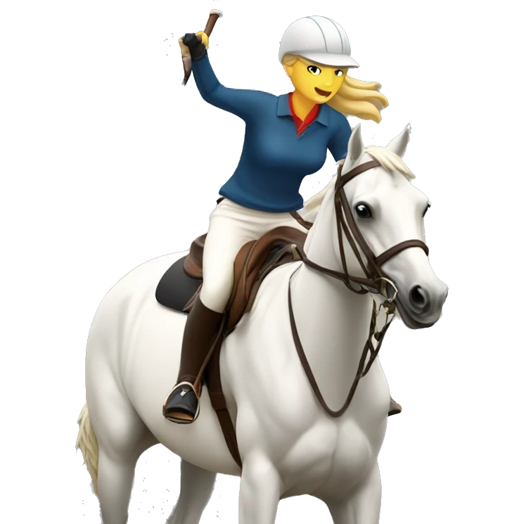 Polo horse with female rider emoji