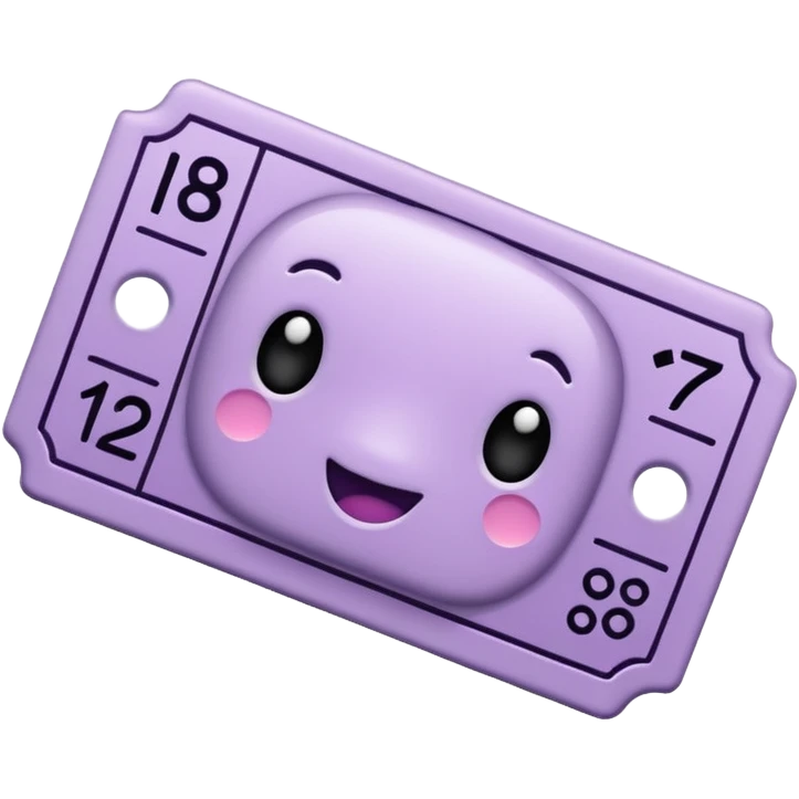 Pale Purple 1 Signed ticket  emoji