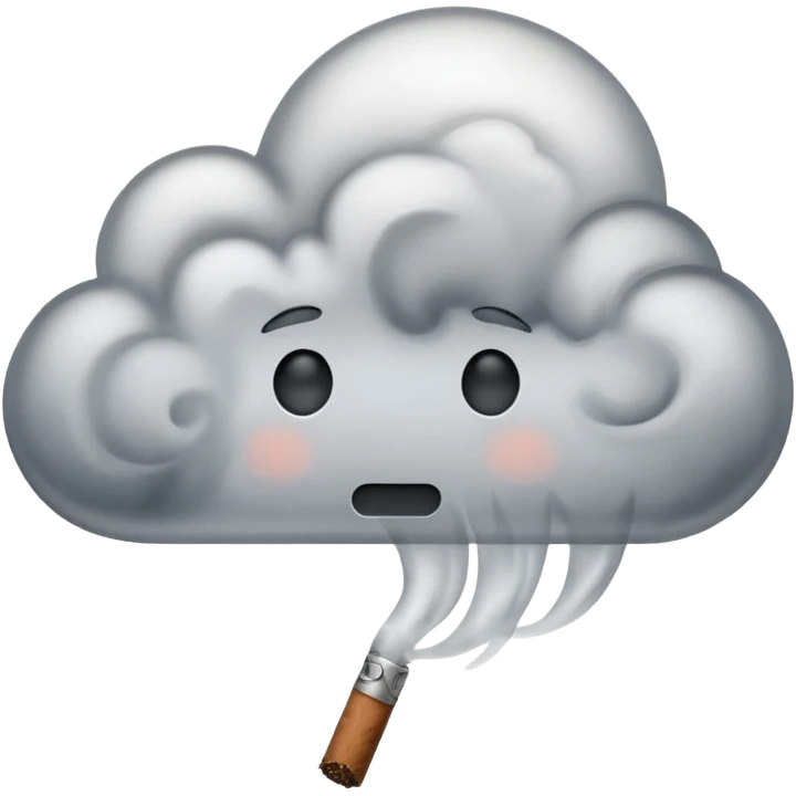 smoke coming out of a blunt emoji