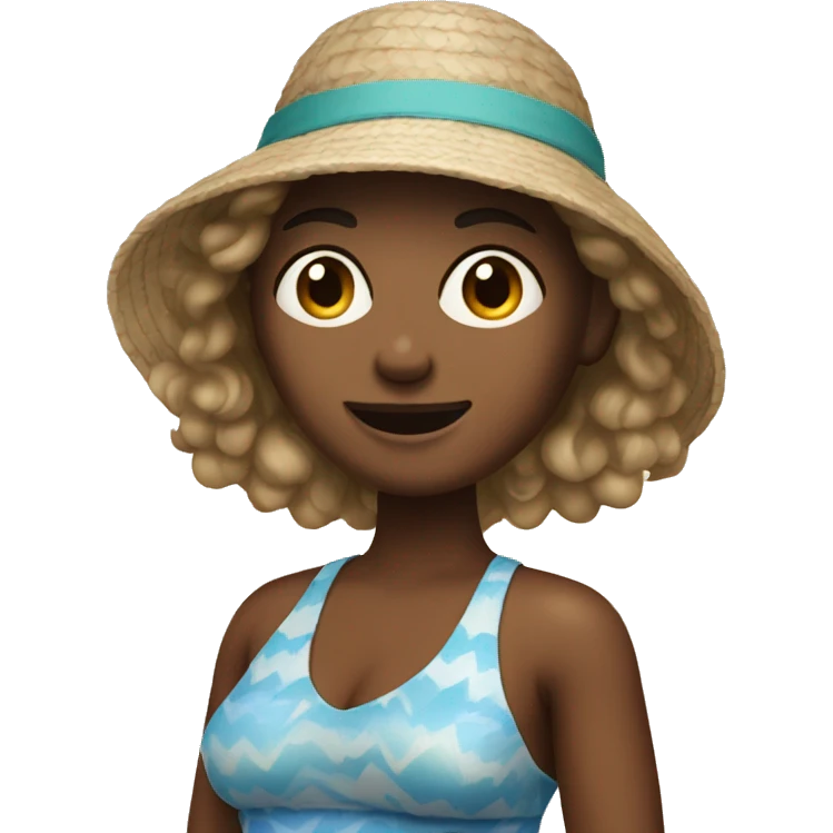 The woman who went to the beach emoji