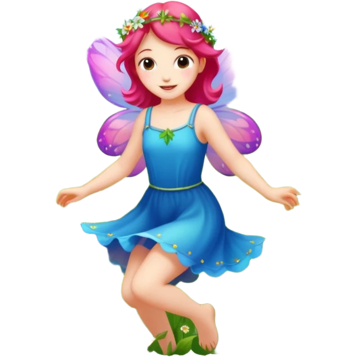 Fairy frolicking in a field emoji