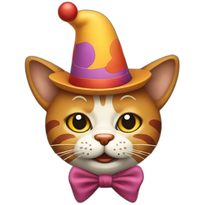 Cat clown emoji