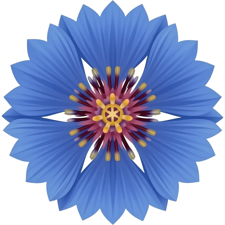 blue bonnet flower emoji