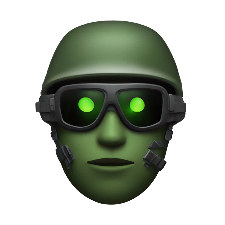 Special Forces Soldier wearing mask with night vision goggles emoji