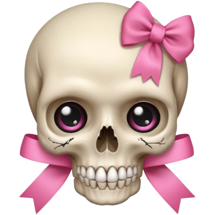 SKULL POOKIE RIBBON HEAD ONLY RIBBON emoji