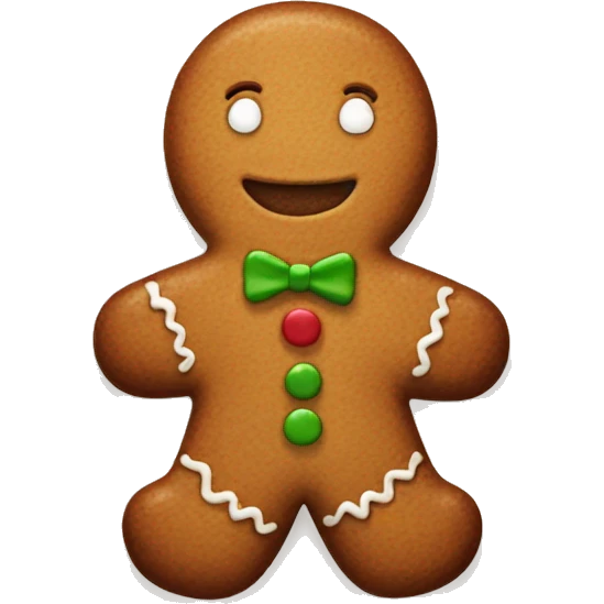 Gingerbread man emoji