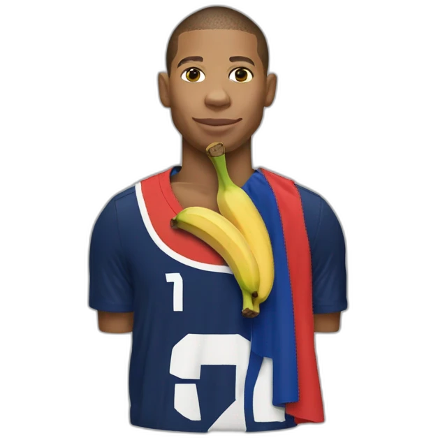 Mbappe avec une banane emoji