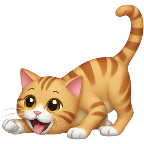 Cat licking a foot emoji