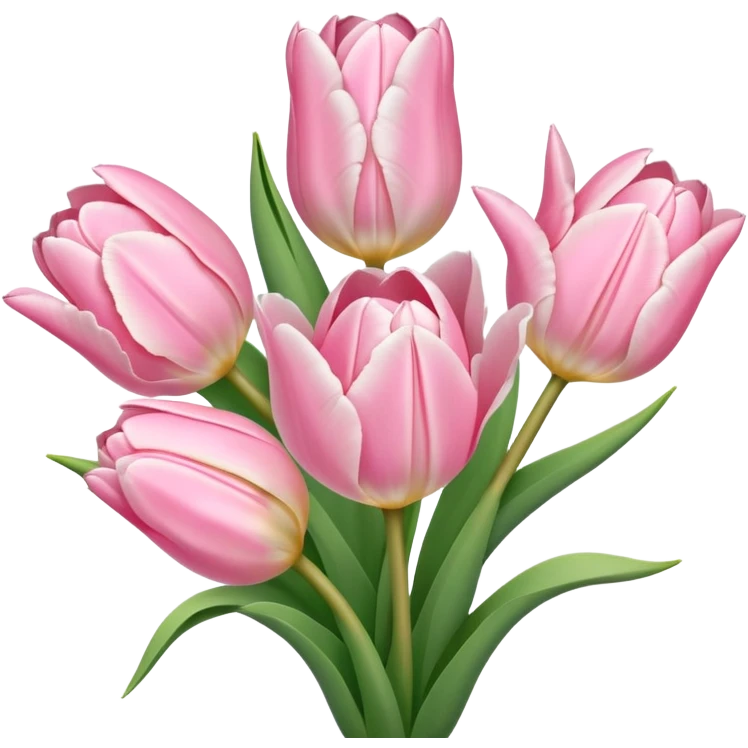 light pink tulip bouquet emoji