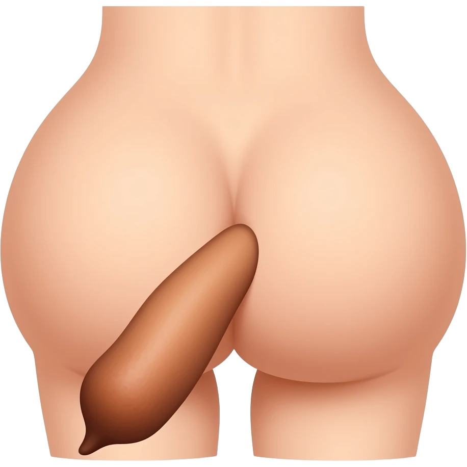 Penis inserted in butt hole emoji
