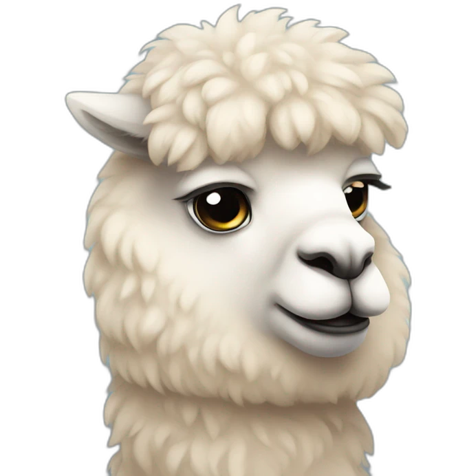 Sad alpaca emoji