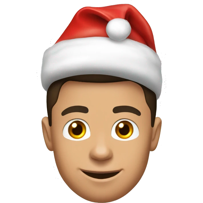 cristiano ronaldo with santa hat emoji