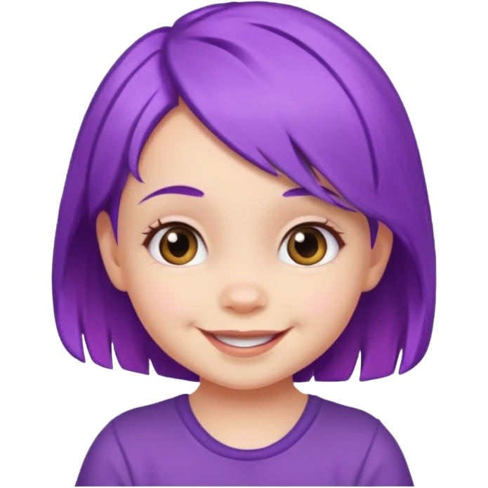 baby girl with purple hair emoji