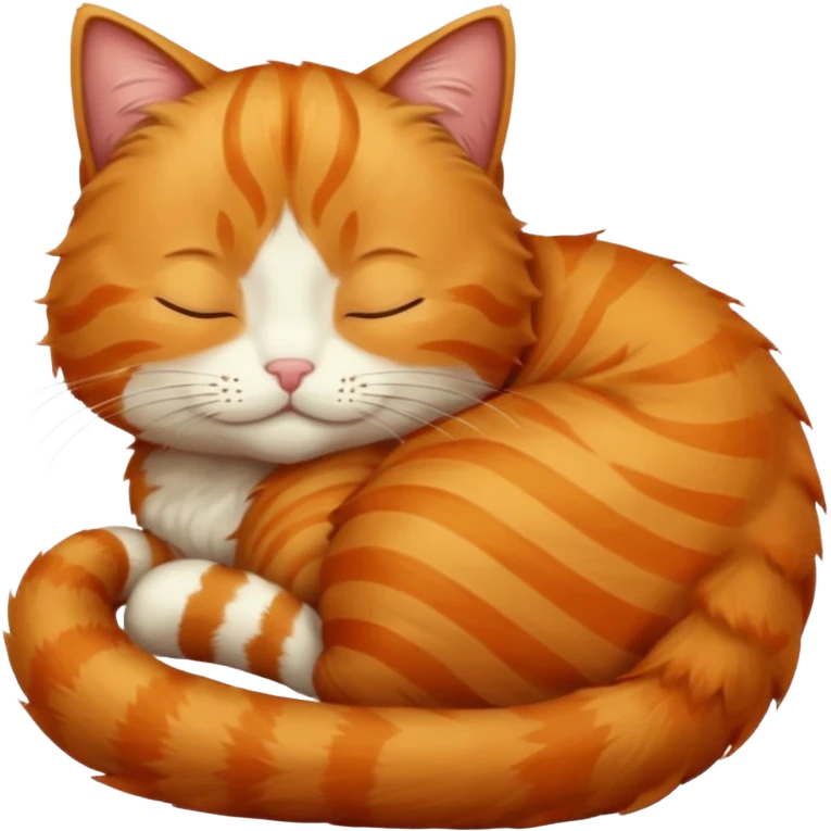 sleeping orange cat emoji