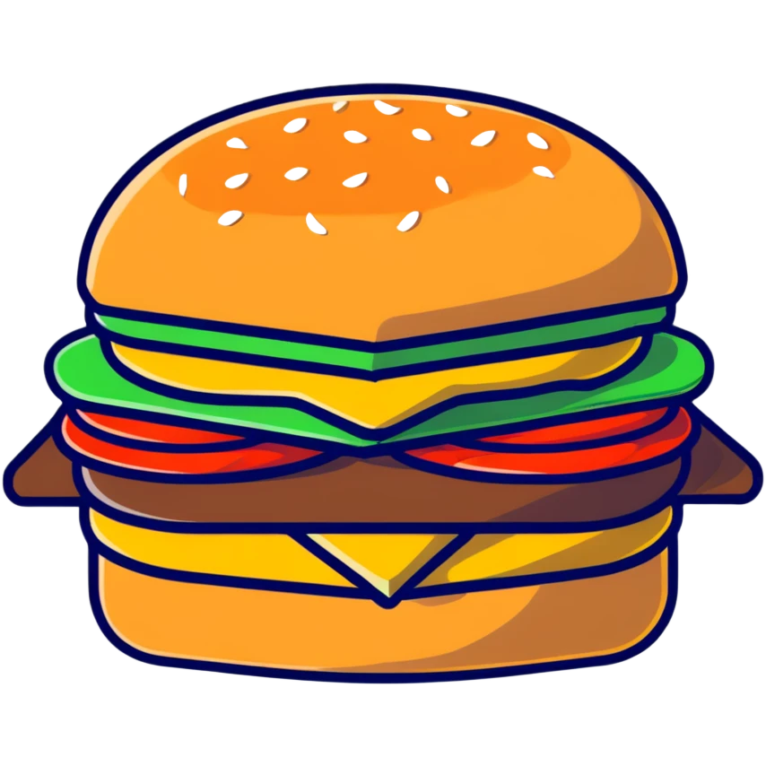 cartoon burger emoji