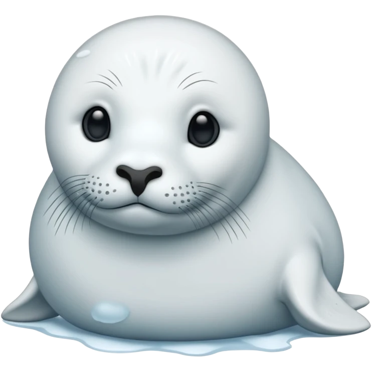 white winter & artic animal (seal with no hair )  emoji