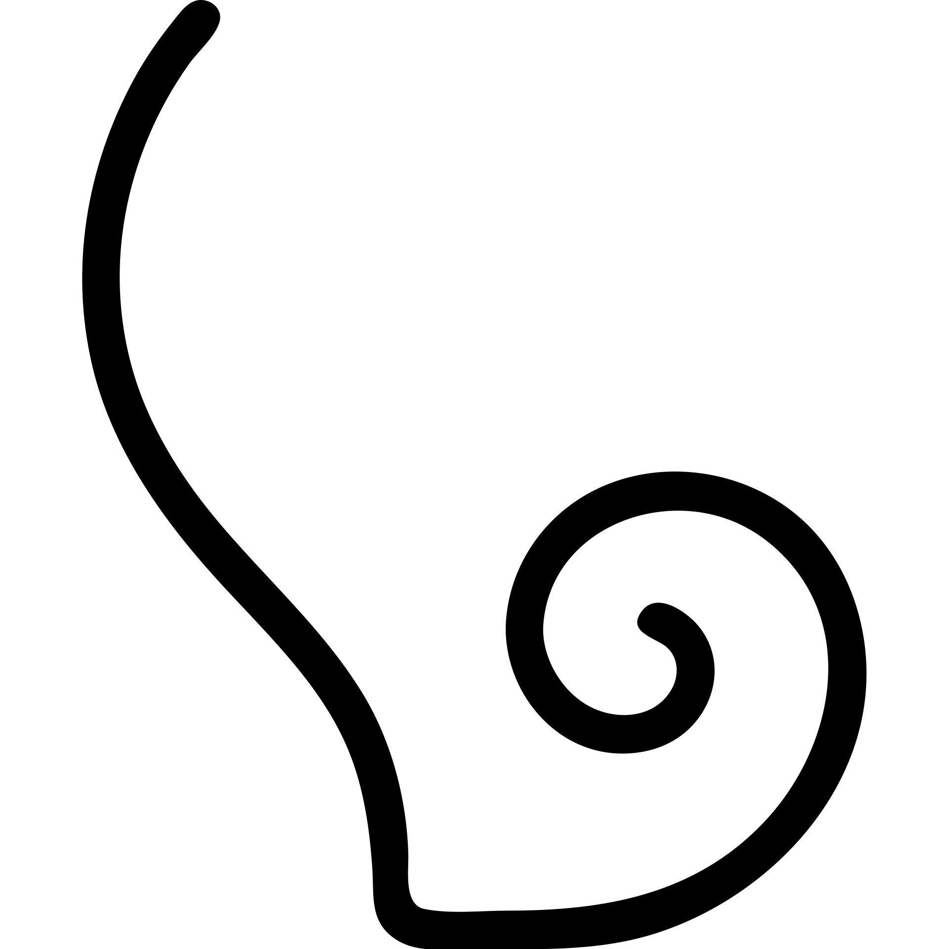 minimalistic icon of an animal tail, outlined, modern style emoji