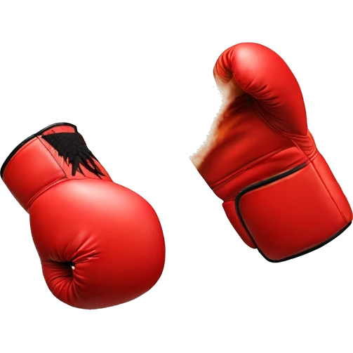 Red boxing gloves on fire emoji