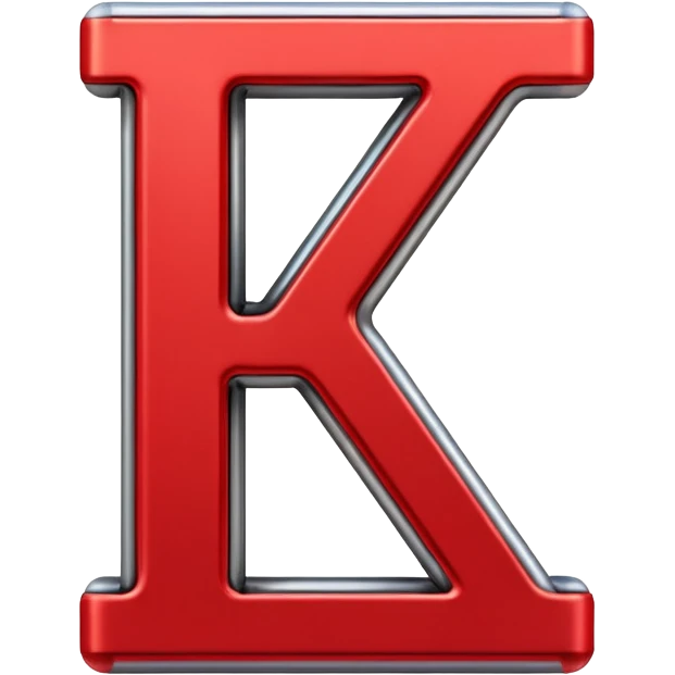 Red chain link logo in the shape of the letter K emoji