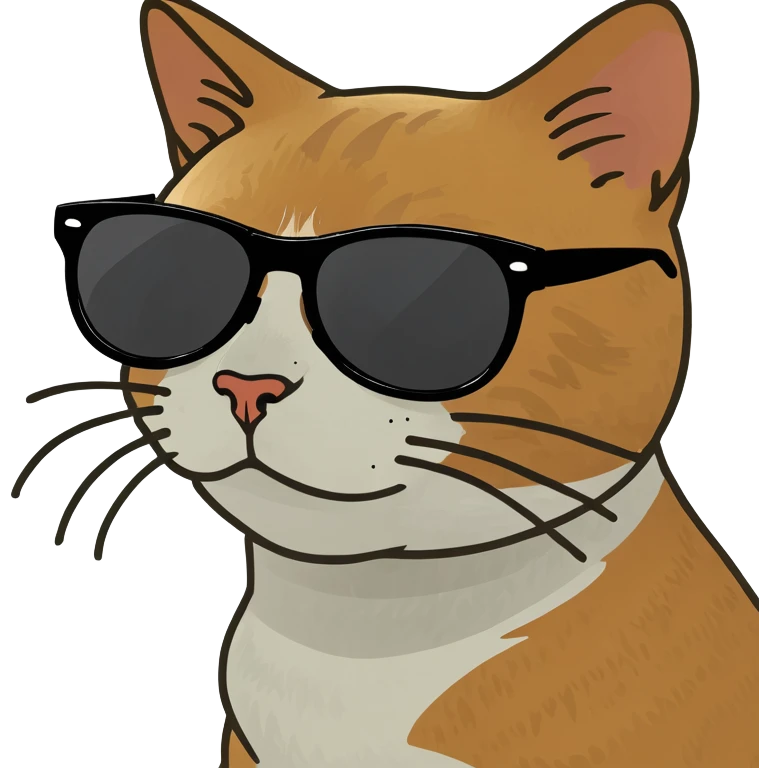 Cat with sunglasses emoji