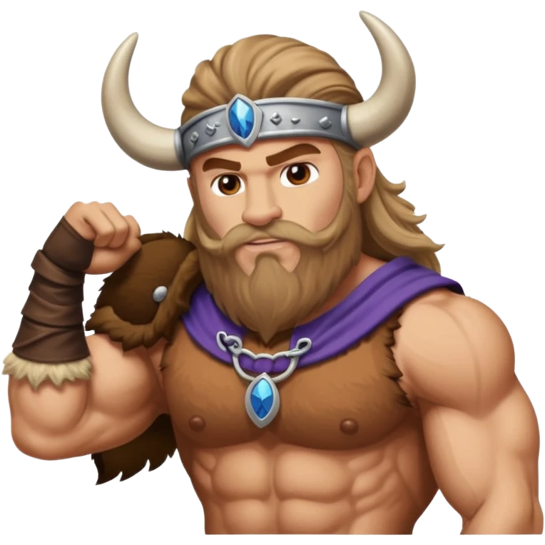 Minnesota Viking on top of a buffalo bill emoji