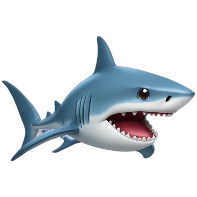 Requin avec coeur dans les yeux emoji