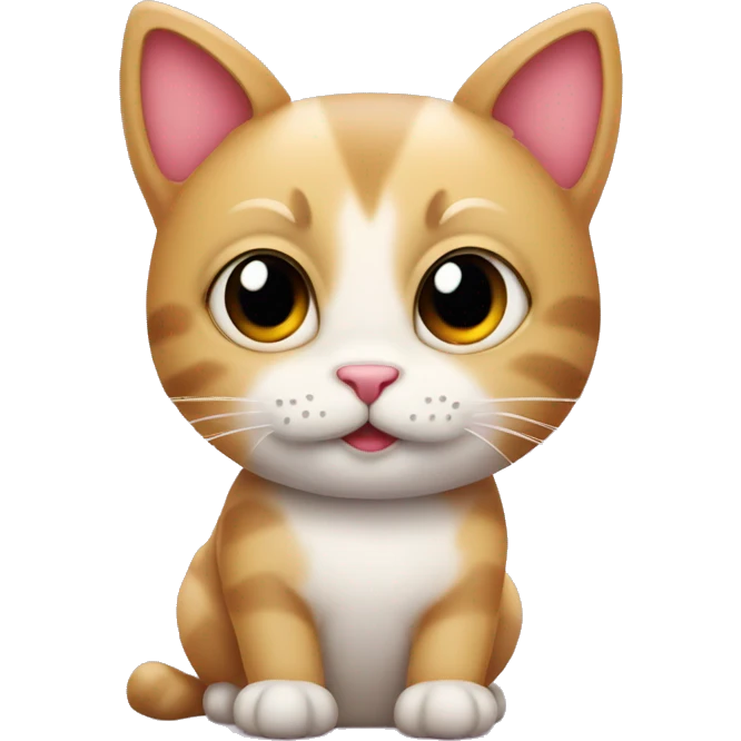 Cute cat con diadema de corazón  emoji