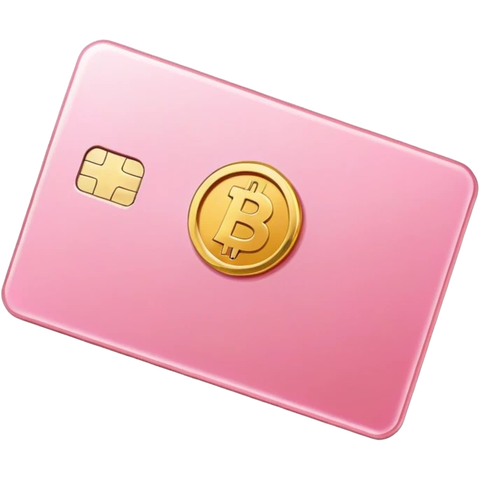 Carte bancaire rose clair  emoji