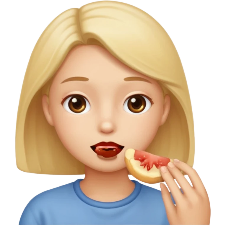 It's like having your cheeks gently pressed by fingers while you're eating. emoji