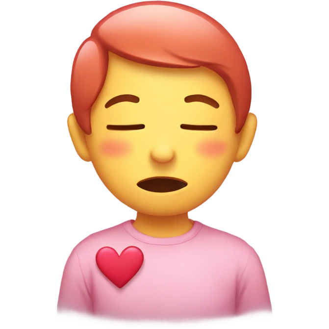 emoji that is shy with hearts emoji