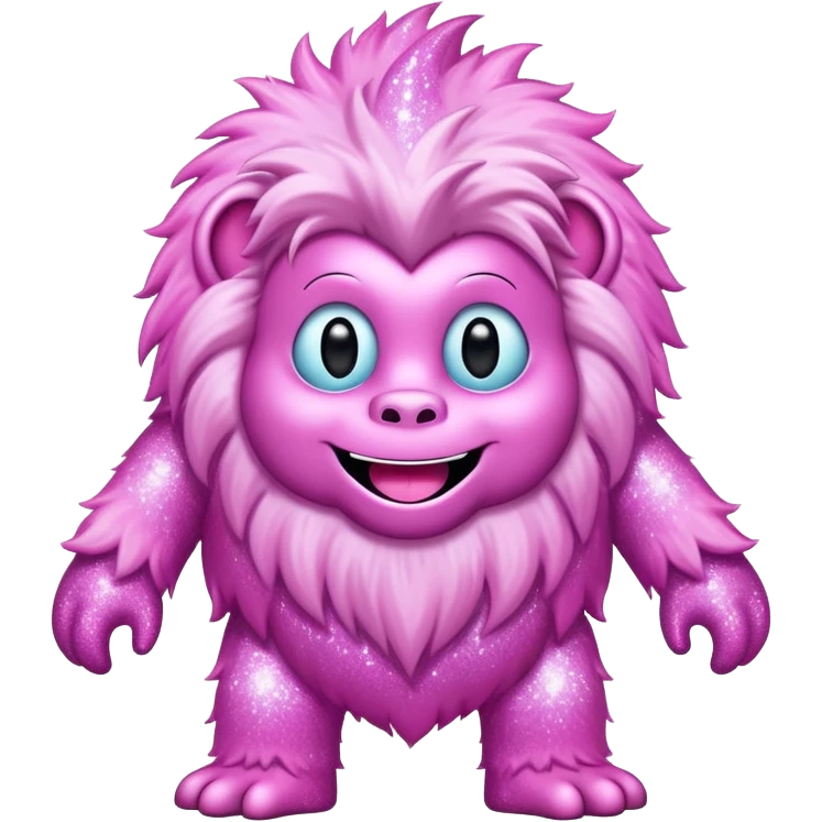 pink glitter yeti emoji