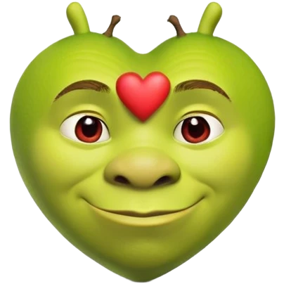 heart with shrek inside  emoji