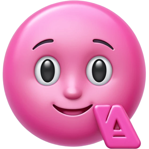 cute pink letter A emoji  emoji