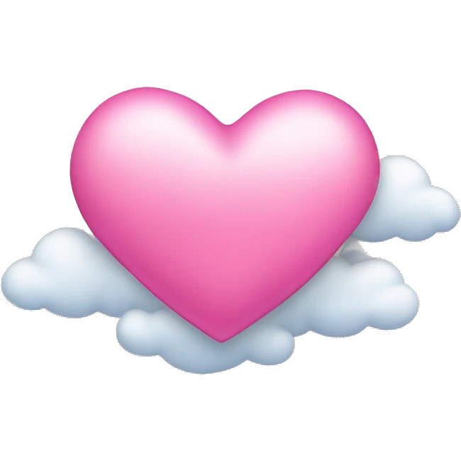 pink heart + cloud emoji