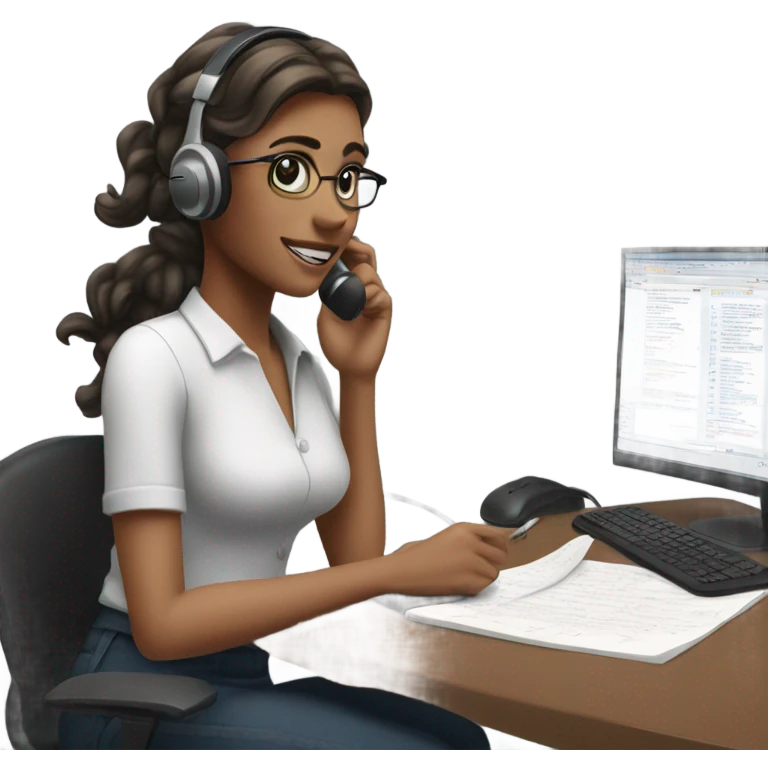 call center girl emoji
