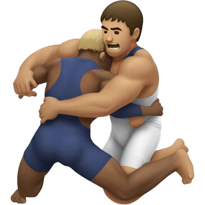 Wrestler pinning someone emoji