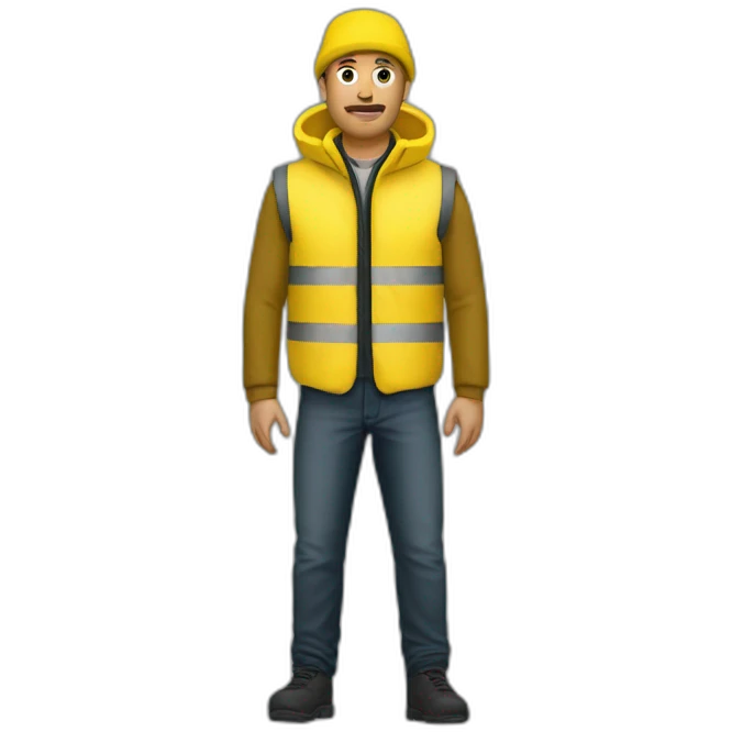 Manifestant gilet jaune emoji