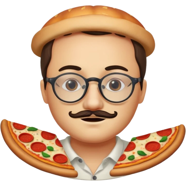 pizza face with glassess emoji