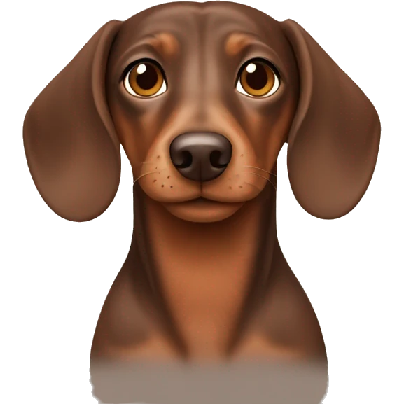 brown shorthair dachshund emoji