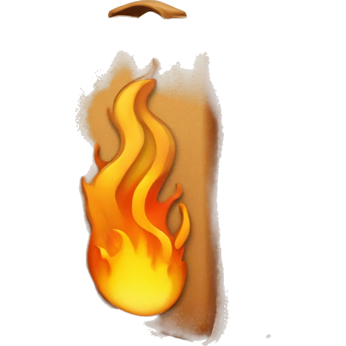 case covered in flames emoji