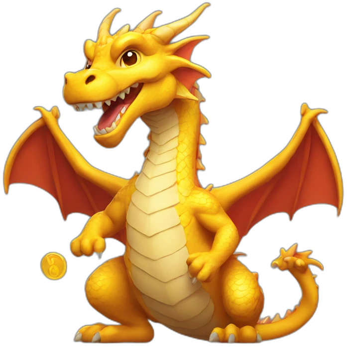 dragon with a winning pose emoji