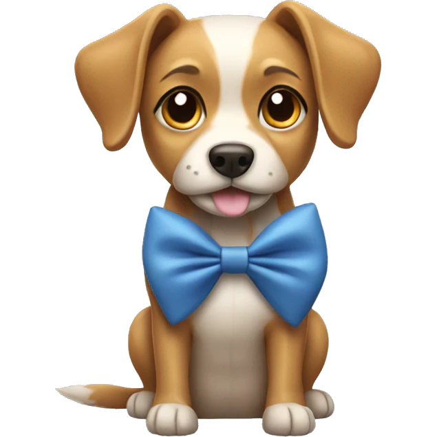 dog with a bow emoji