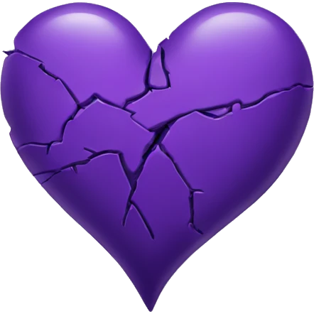 Purple broken heart emoji