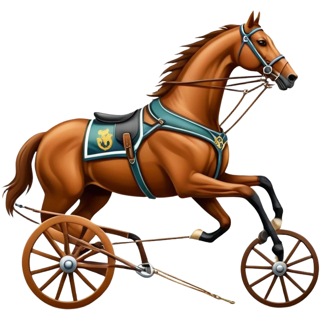 harness racing horse logo emoji