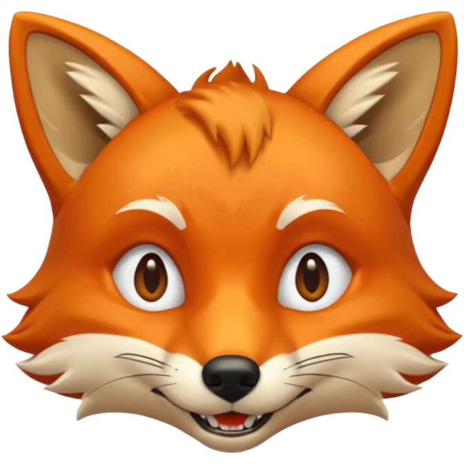 A black panther but it is a orange colored fox emoji