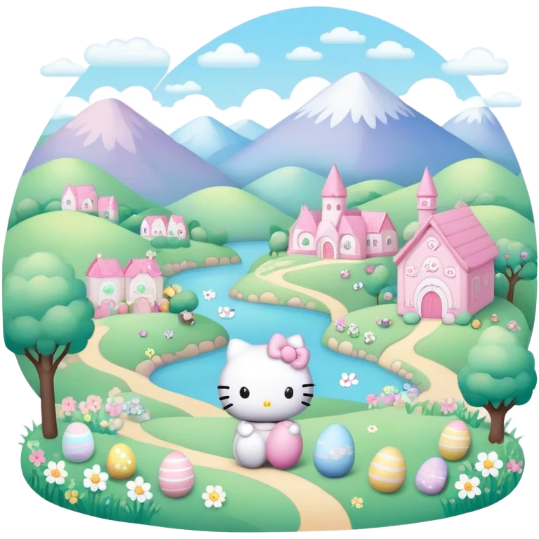 easter sanrio landscape  emoji
