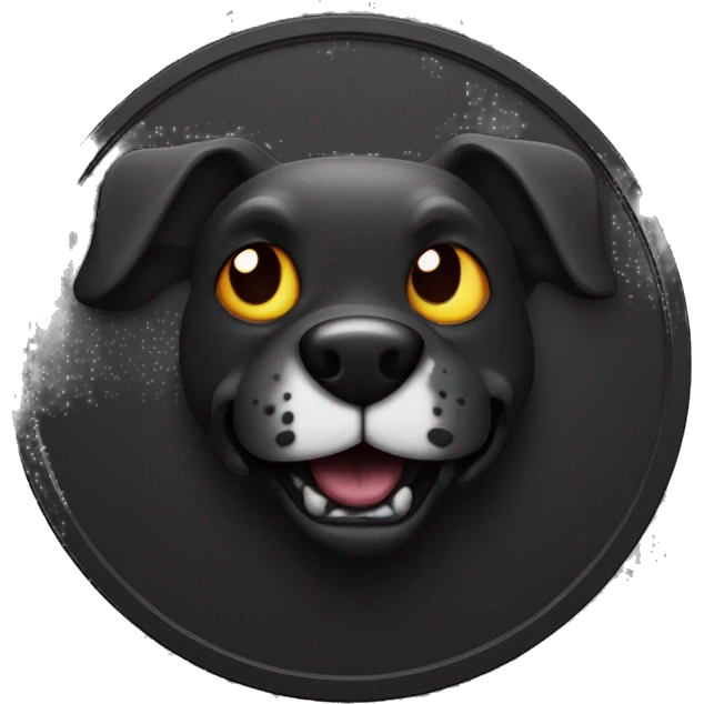 dog devil black coin emoji