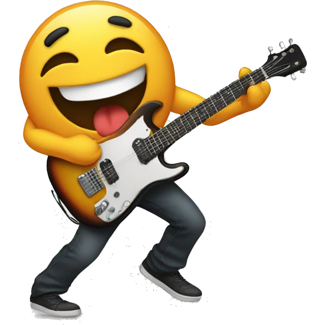 Dancing guitar  emoji